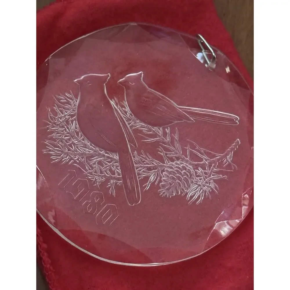 1980 Cardinal Christmas Treasures Holiday VTG Ornament Acrylic Lars‎ Svenson
